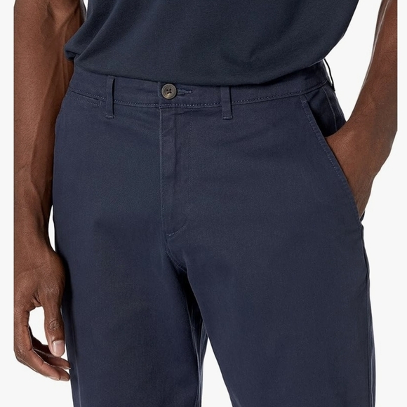 NWOT Amazon Essentials Classic-Fit Casual Stretch Khaki Navy Pants - Picture 4 of 9
